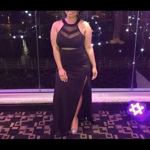 Black dress for the evening.